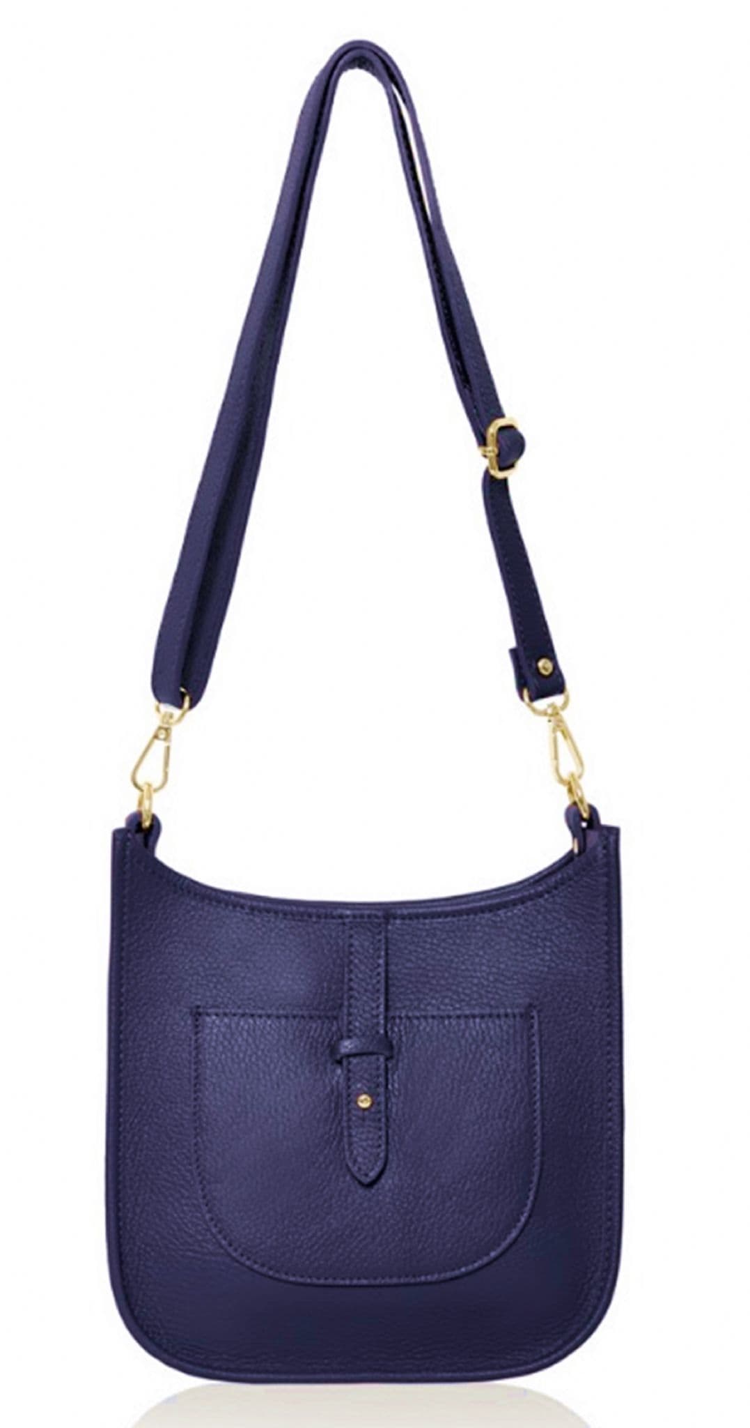 Saddle Bag Italian Leather Crossbody Shoulder Bag (Darker Colours)