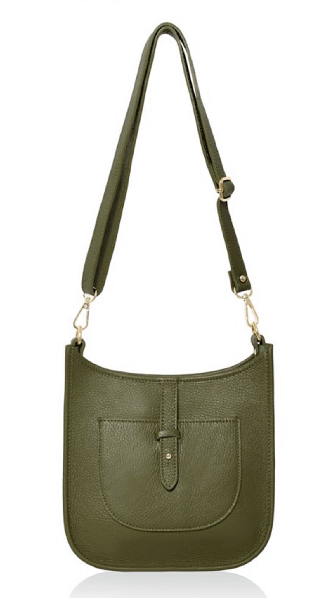 Saddle Bag Italian Leather Crossbody Shoulder Bag (Darker Colours)