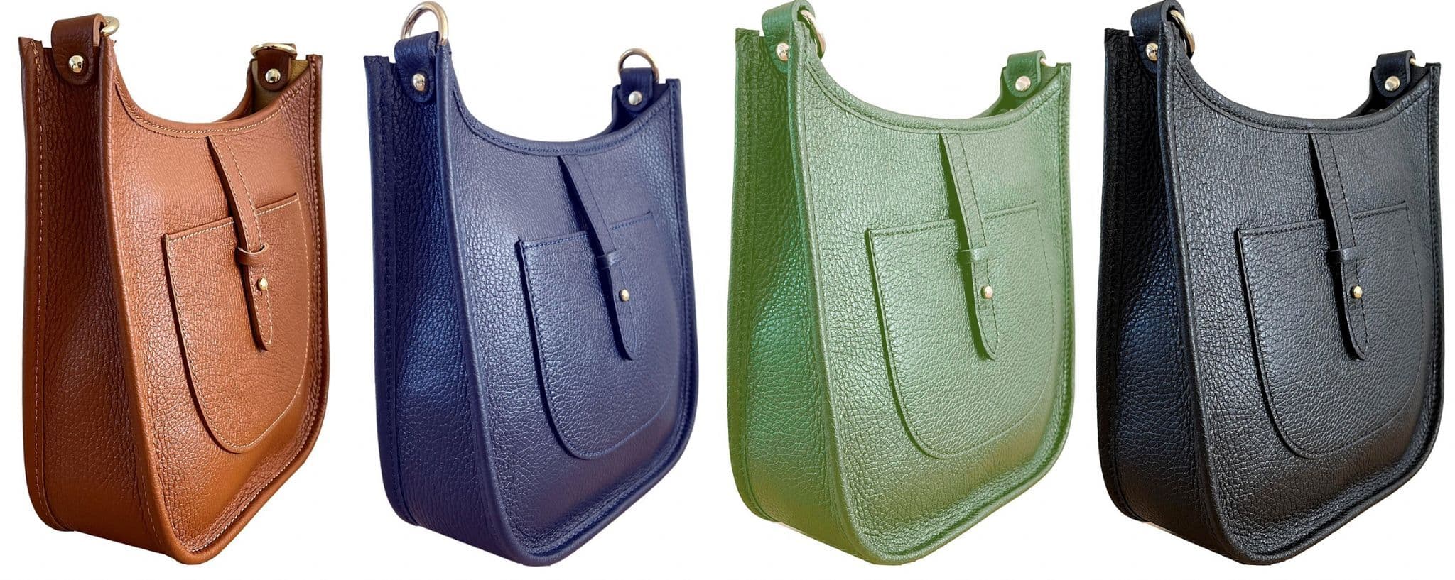 Saddle Bag Italian Leather Crossbody Shoulder Bag (Darker Colours)