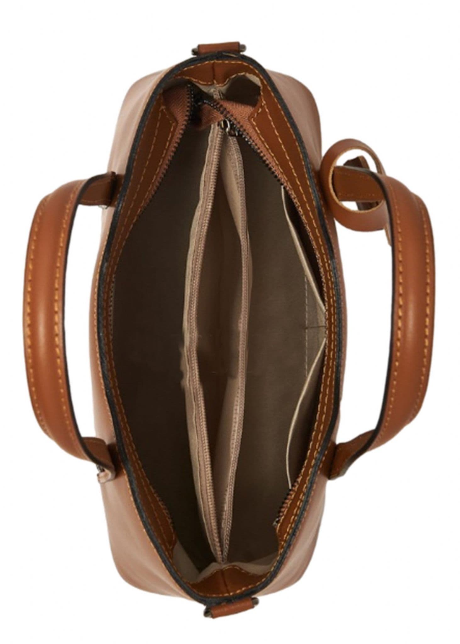 Sale Was £69.99 Now £59.99 Italian Leather Structured Top Handle Bag Shoulder Bag Detachable Strap