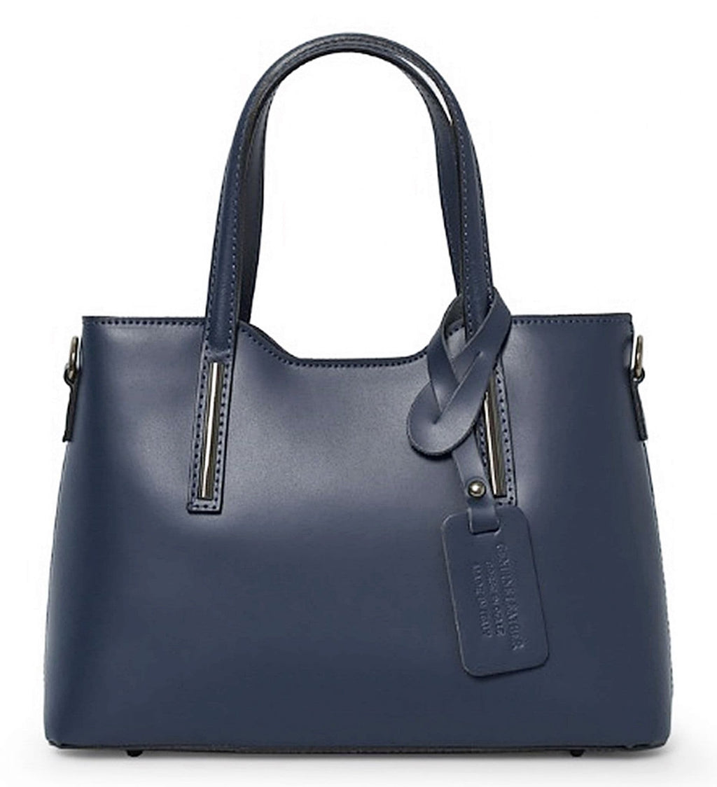 Sale Was £69.99 Now £59.99 Italian Leather Structured Top Handle Bag Shoulder Bag Detachable Strap