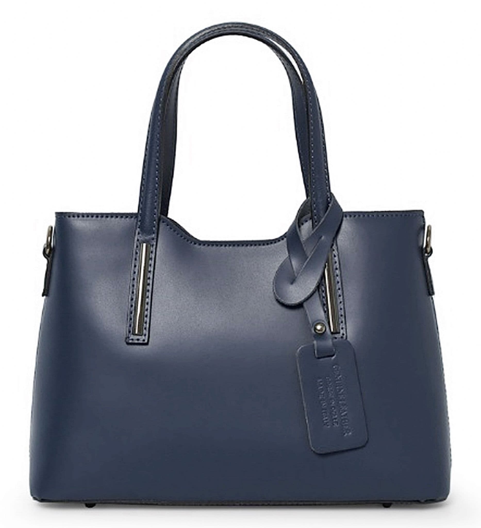 Sale Was £69.99 Now £59.99 Italian Leather Structured Top Handle Bag Shoulder Bag Detachable Strap
