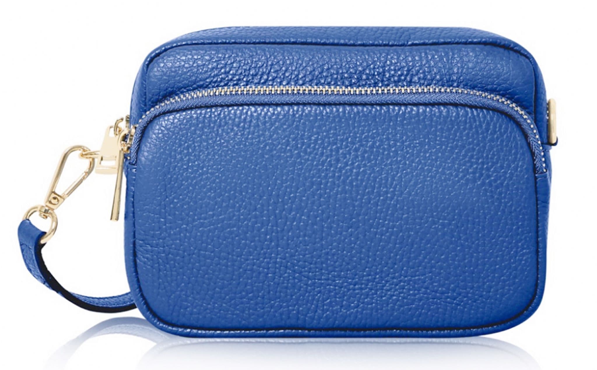 Small Crossbody Shoulder Bag Double Zipped & Compartments Italian Leather Handbag  (Lighter Colours)