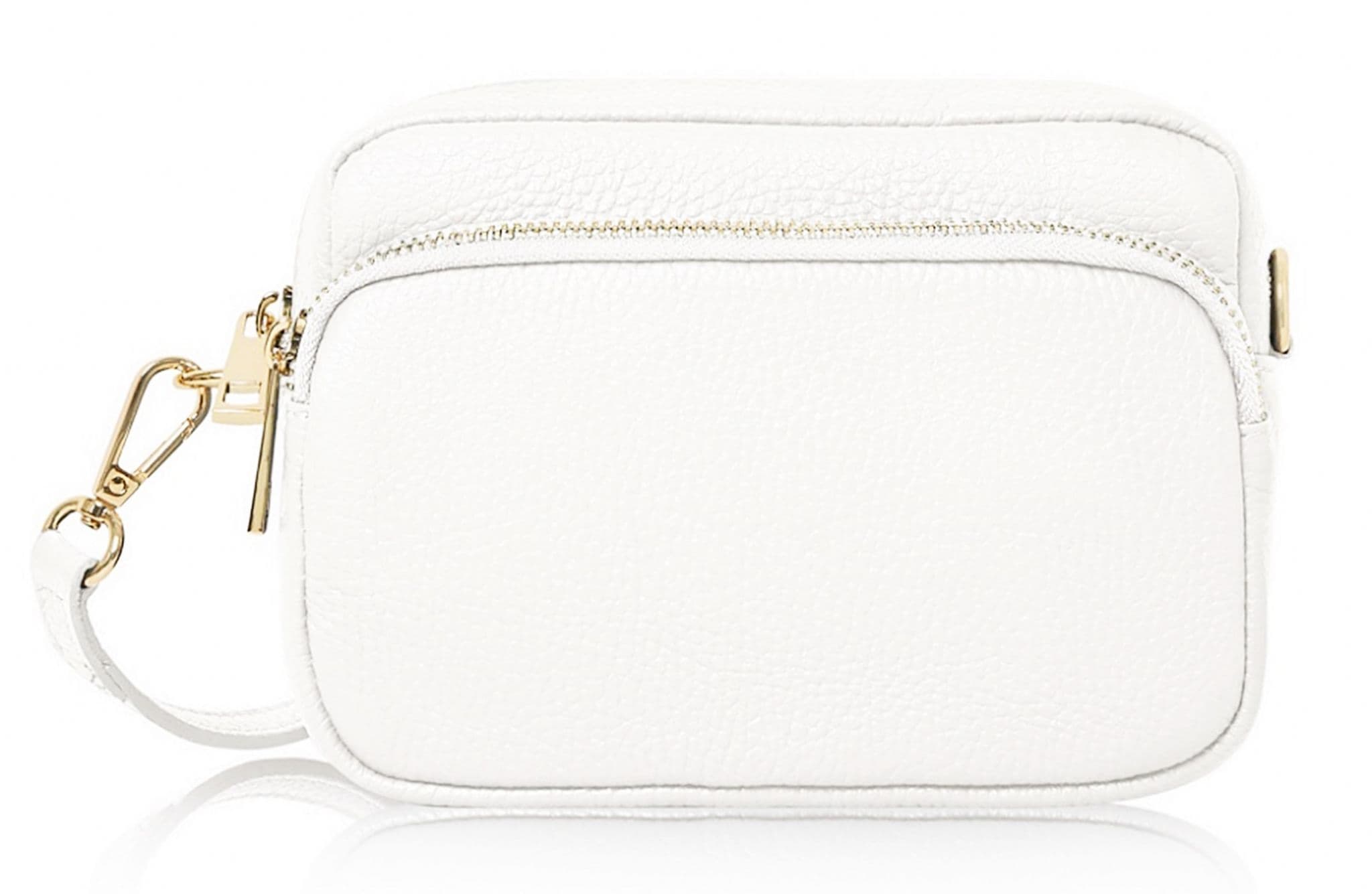 Small Crossbody Shoulder Bag Double Zipped & Compartments Italian Leather Handbag  (Lighter Colours)