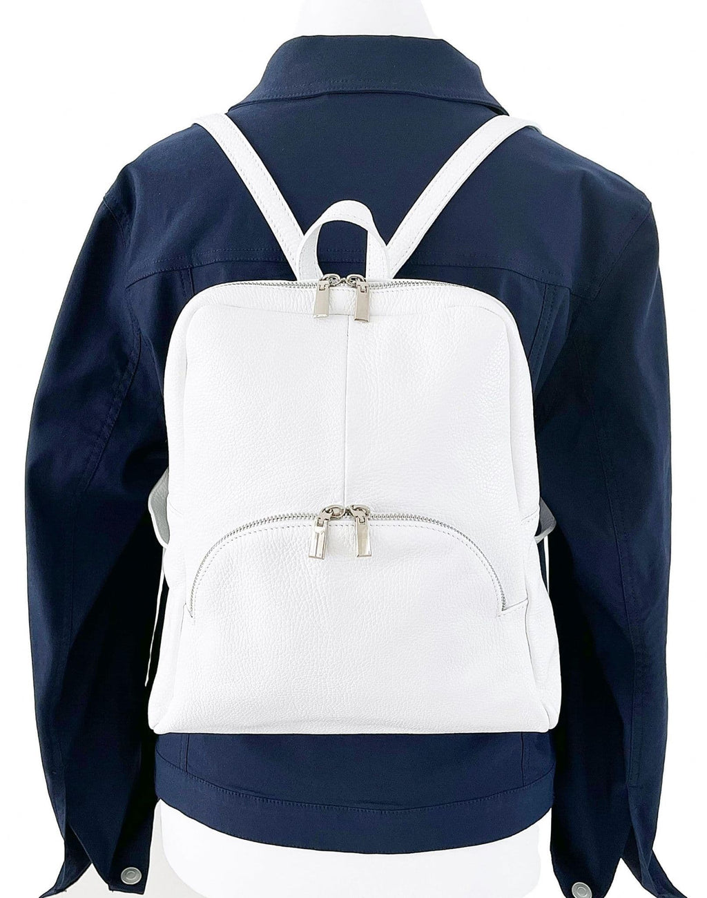 Soft Grained Italian Leather Rucksack Backpack Handmade Many Pockets & Compartments (Bright Colours)