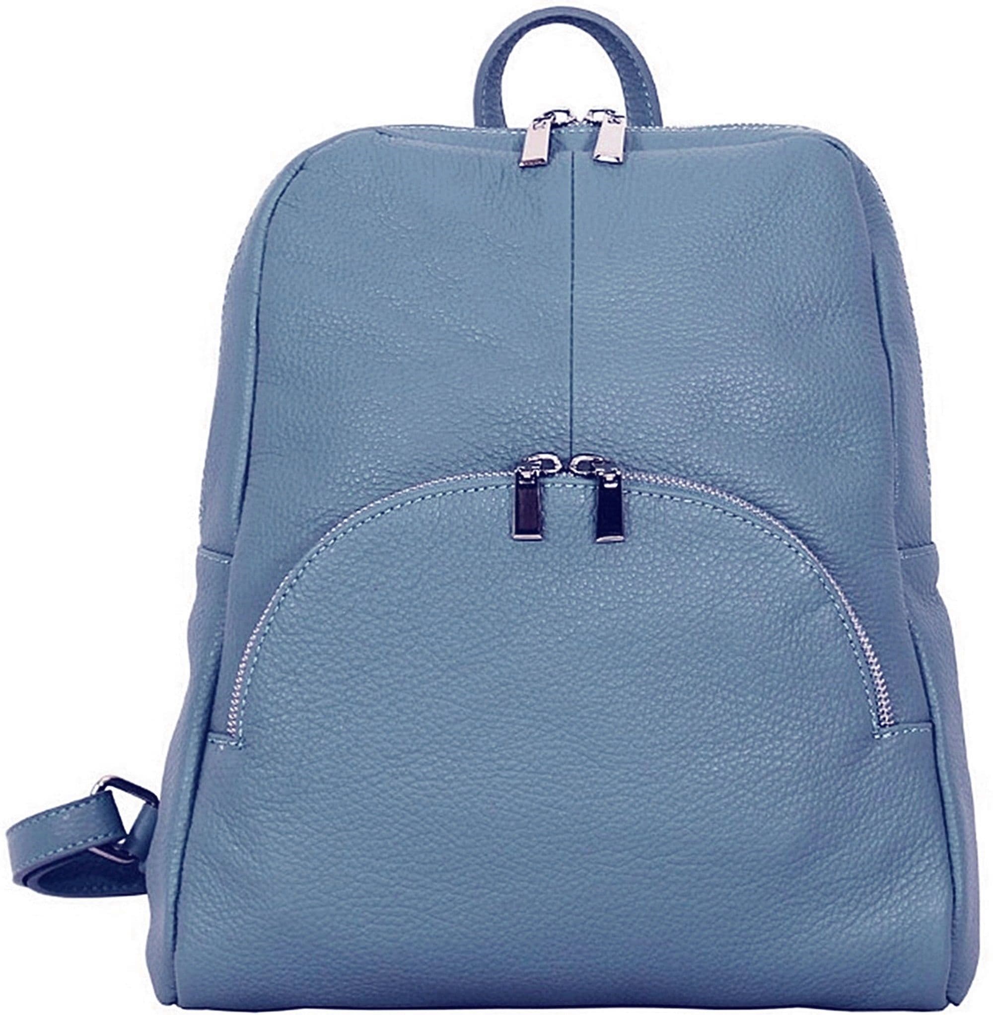 Soft Grained Italian Leather Rucksack Backpack Handmade Many Pockets & Compartments (Bright Colours)