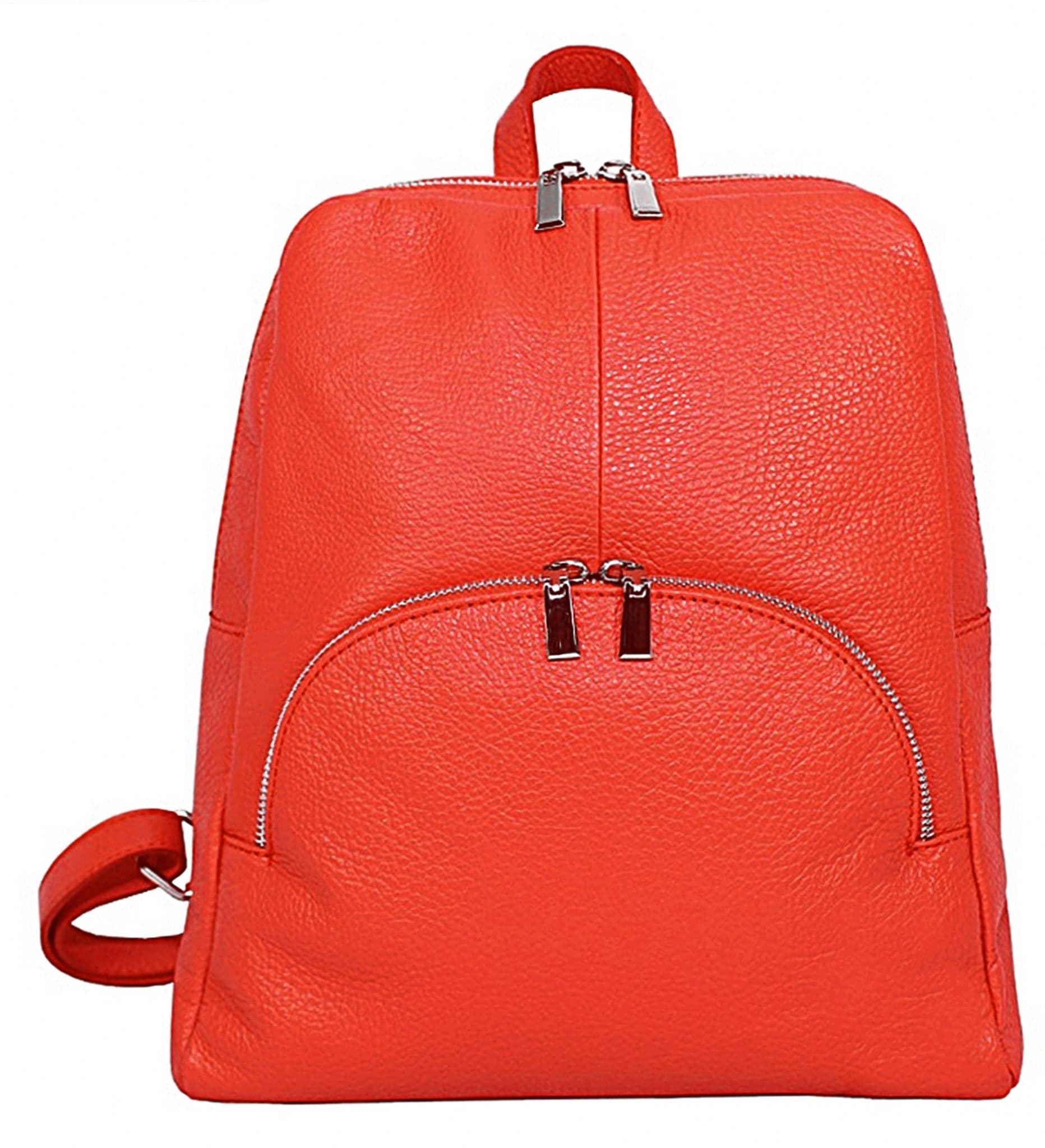 Soft Grained Italian Leather Rucksack Backpack Handmade Many Pockets & Compartments (Bright Colours)
