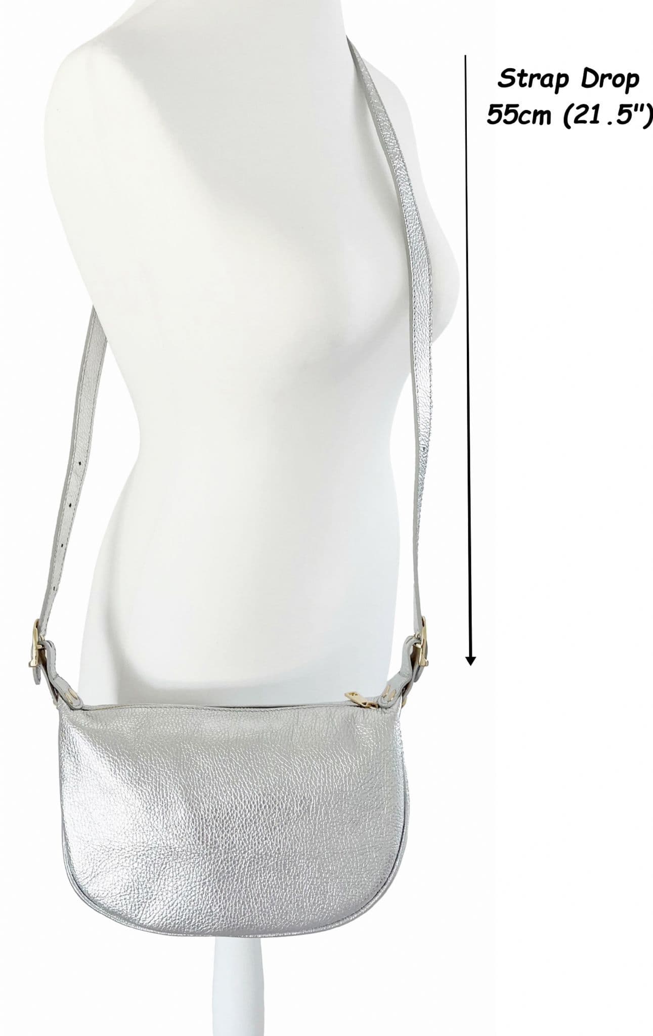 Soft Italian Leather Slouch Bag Crossbody Sling Bag Shoulder Slouch Bag (Brighter)