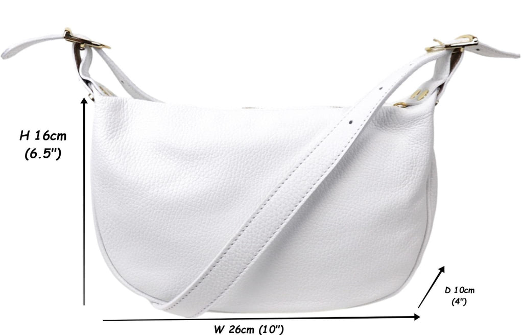 Soft Italian Leather Slouch Bag Crossbody Sling Bag Shoulder Slouch Bag (Brighter)