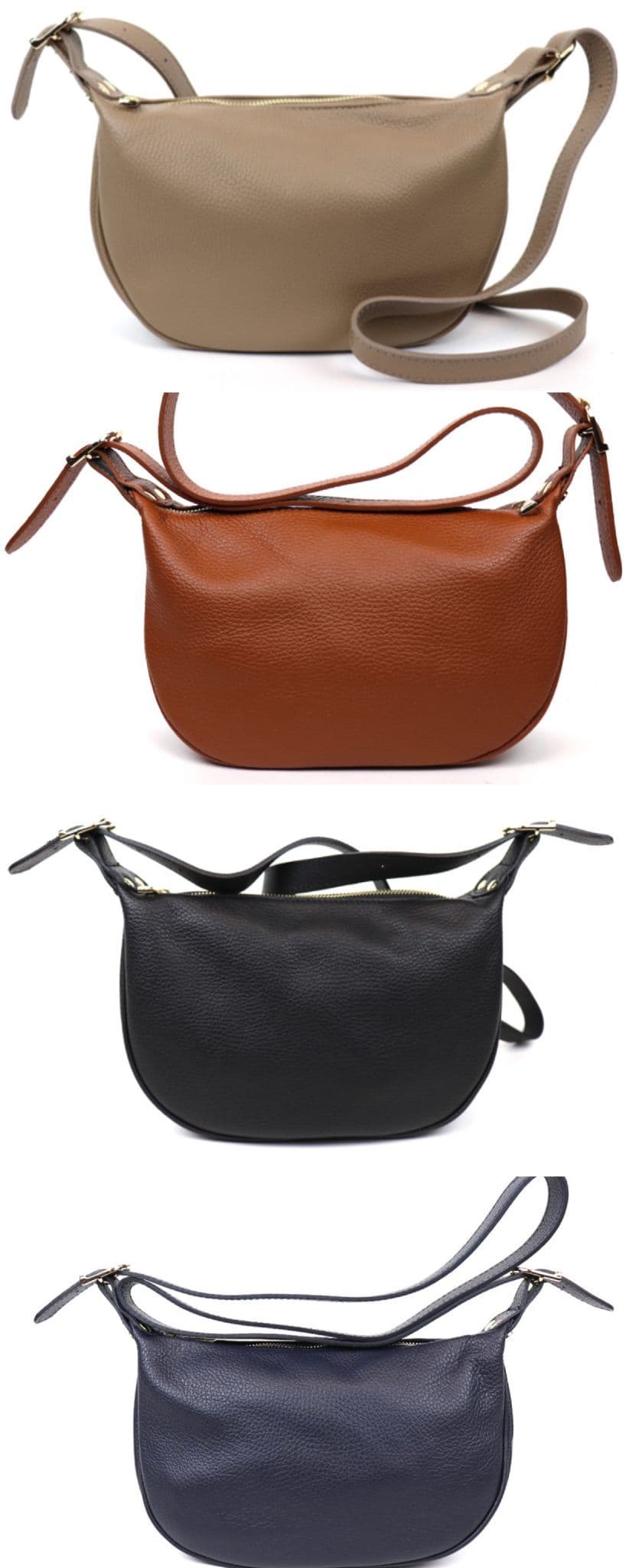 Soft Italian Leather Slouch Bag Crossbody Sling Bag Shoulder Slouch Bag (Brighter)