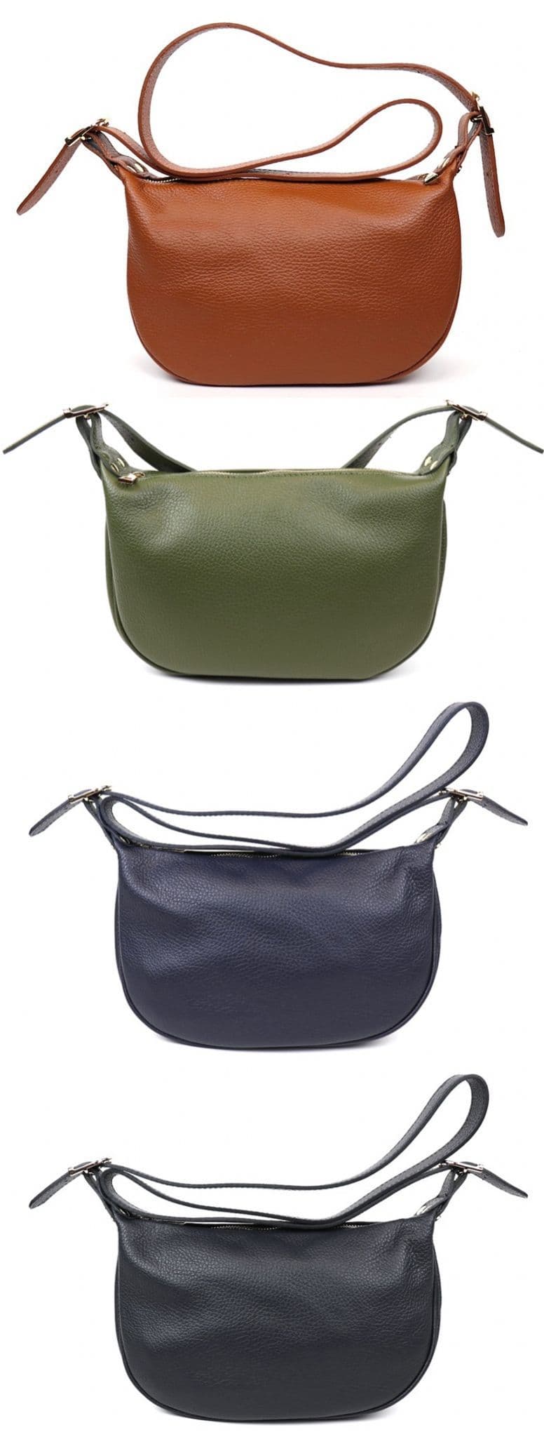 Soft Italian Leather Slouch Bag Crossbody Sling Bag Shoulder Slouch Bag (Darker Colours)