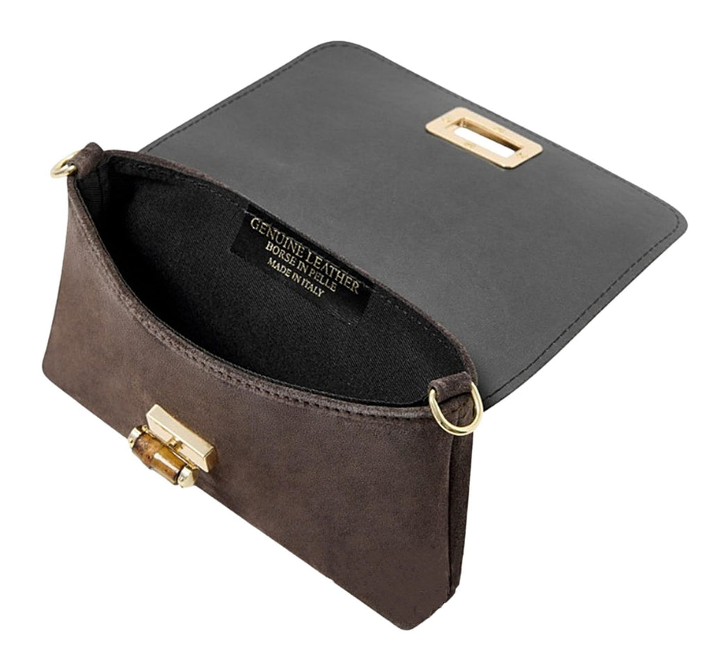 Suede Crossbody Bag, Shoulder Bag Clutch Bag Turn Lock Shoulder Bag Evening Bag