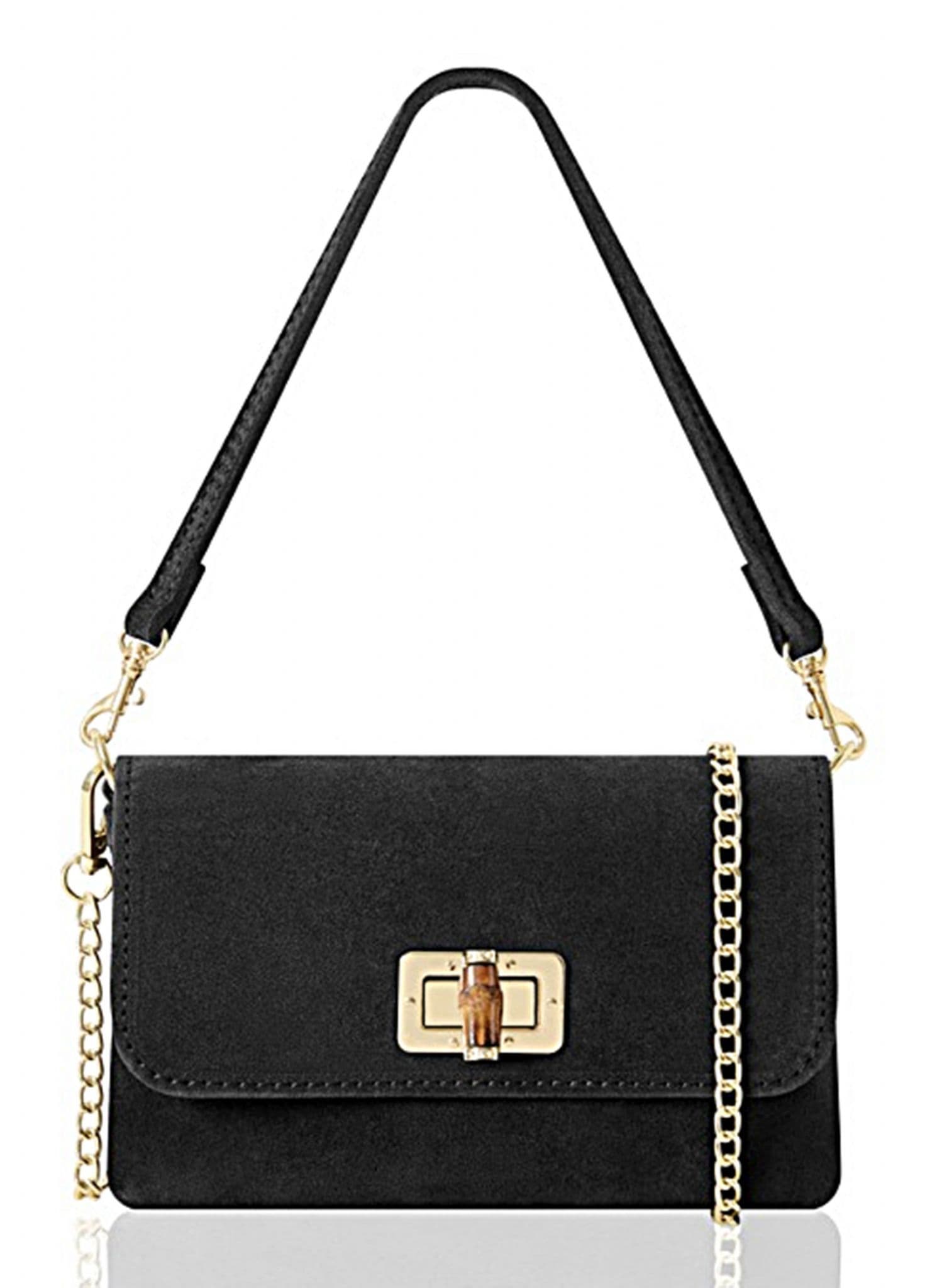 Suede Crossbody Bag, Shoulder Bag Clutch Bag Turn Lock Shoulder Bag Evening Bag