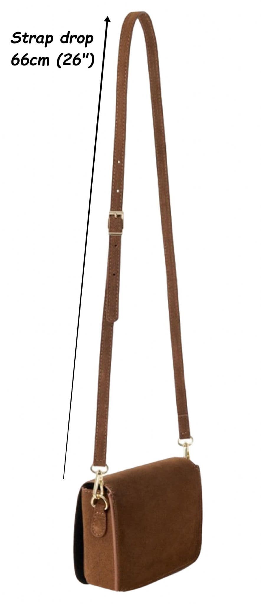 Suede Crossbody Bag Turn Lock Shoulder Bag Saddle Style Bag