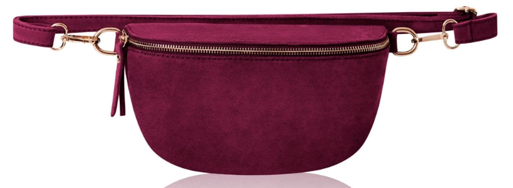 Suede Sling Bag Multi Use Bag Bum Waist Crossbody Clutch Bag  (Medium Size)