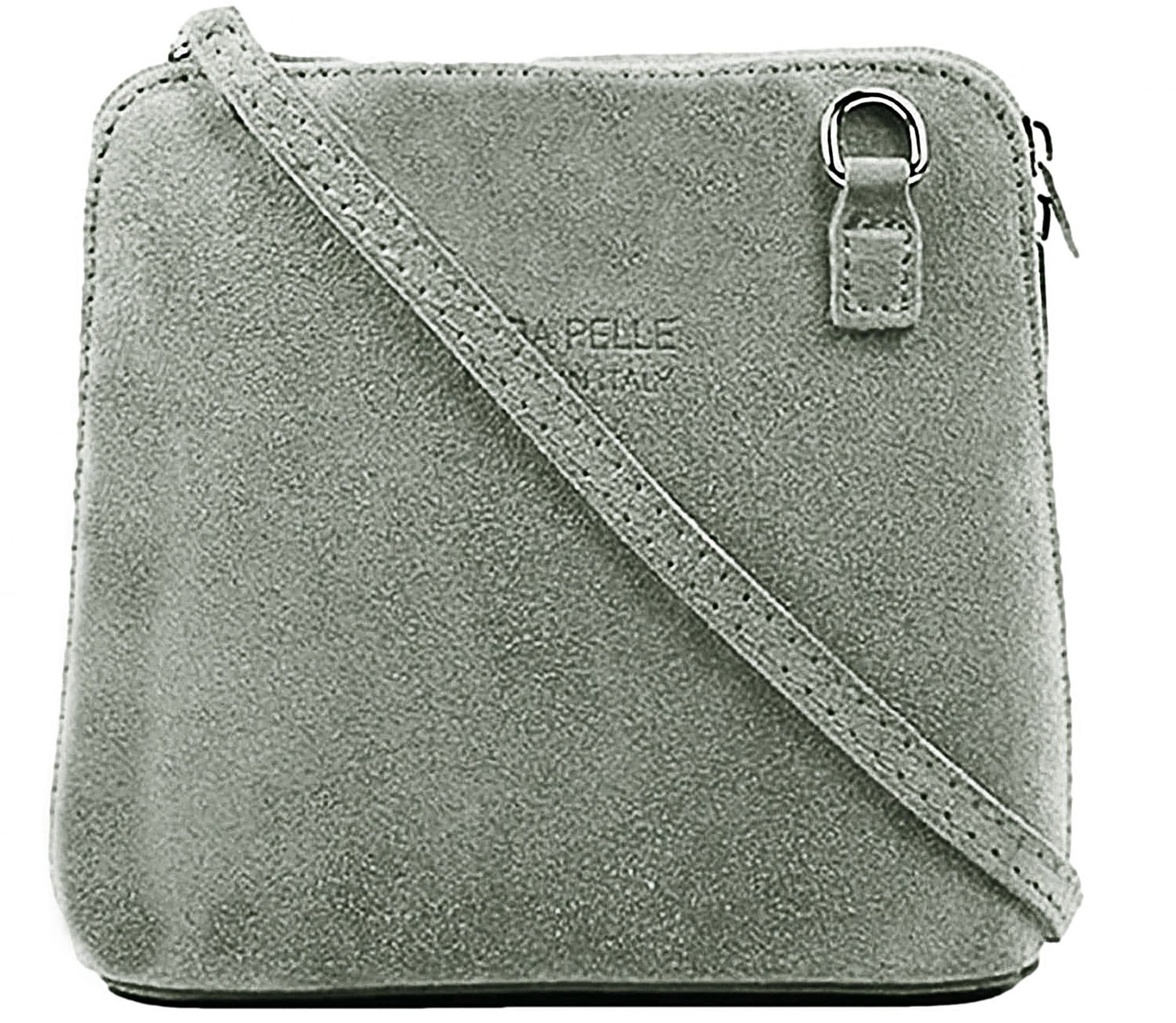 Suede Vera Pelle Crossbody Bag Shoulder Handbag Small Cute Italian Suede Bag