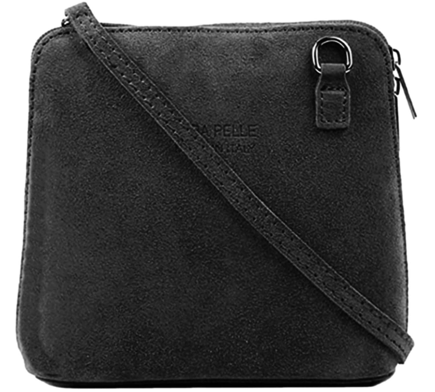 Suede Vera Pelle Crossbody Bag Shoulder Handbag Small Cute Italian Suede Bag