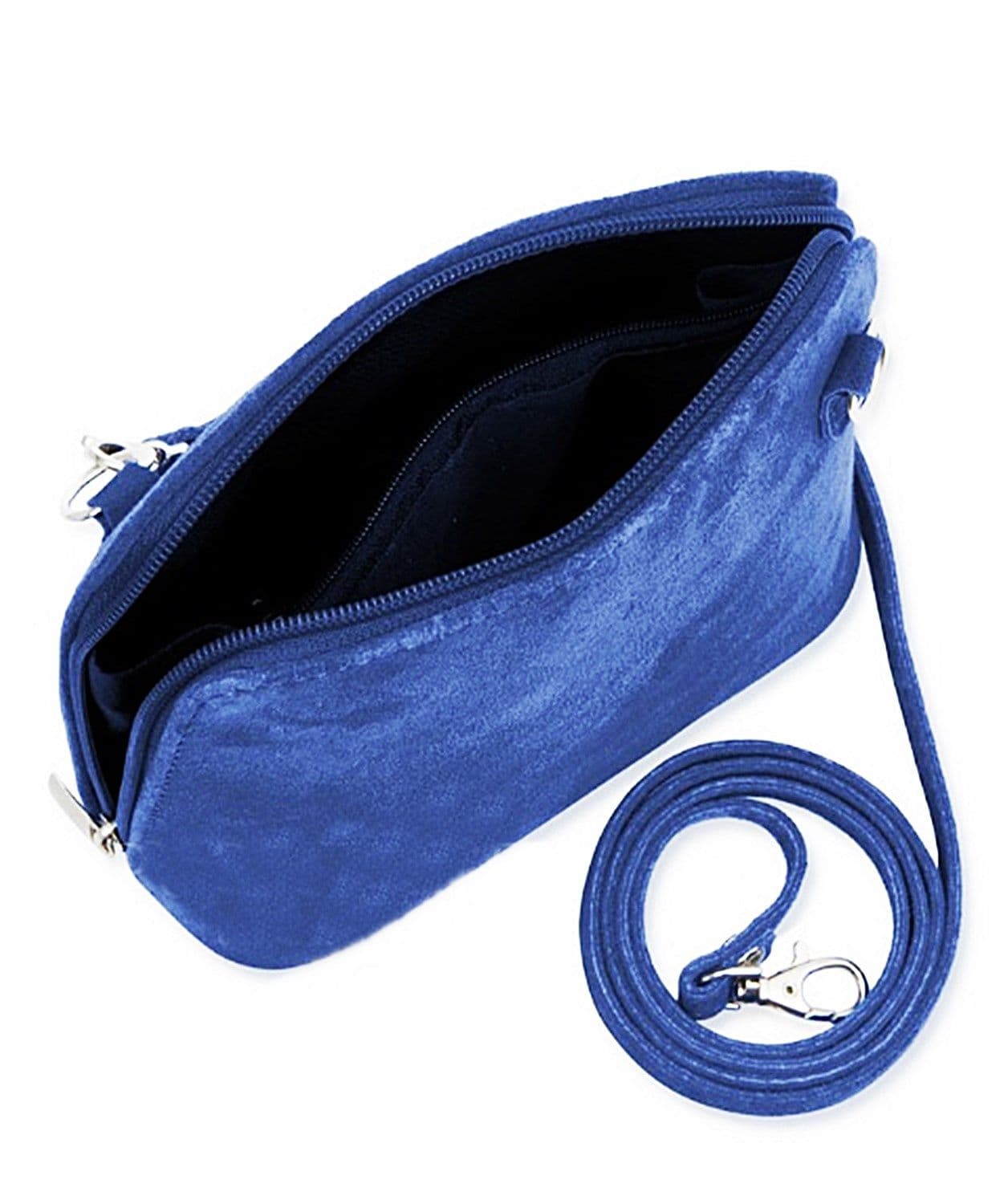 Suede Vera Pelle Crossbody Bag Shoulder Handbag Small Cute Italian Suede Bag