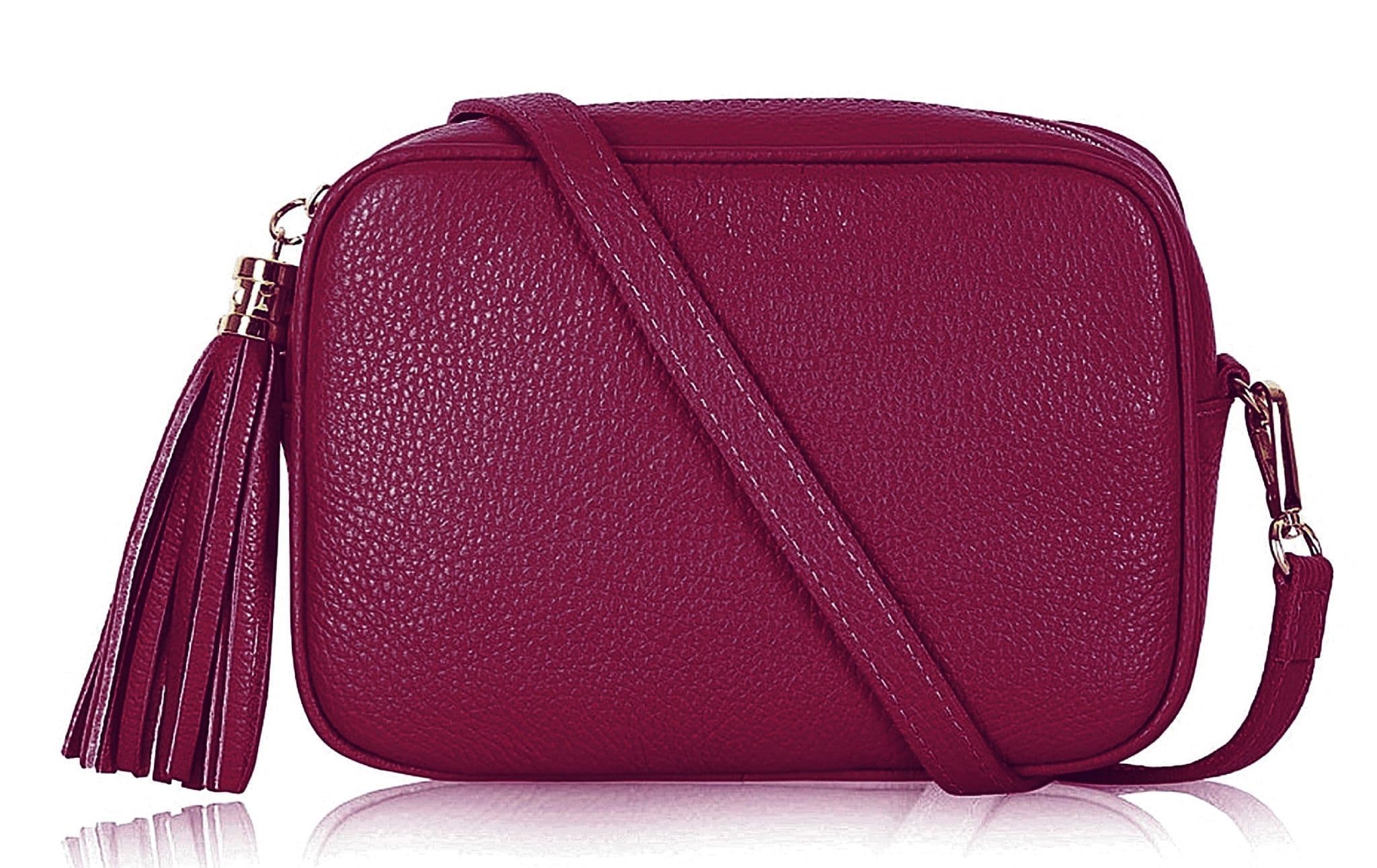 Trendy Handmade Camera Bag Crossbody Shoulder Italian Leather Handbag (Brighter Colours)