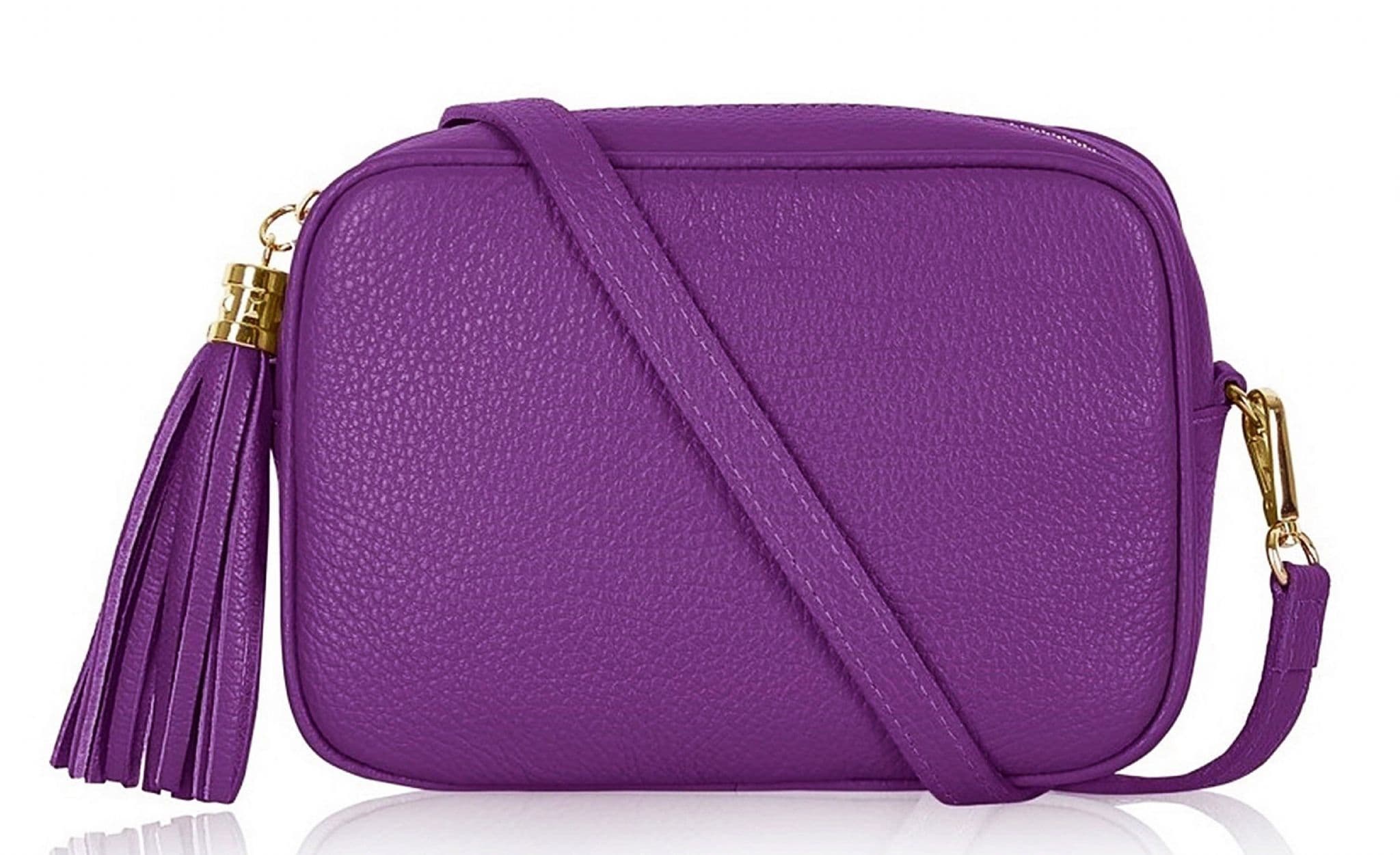 Trendy Handmade Camera Bag Crossbody Shoulder Italian Leather Handbag (Brighter Colours)