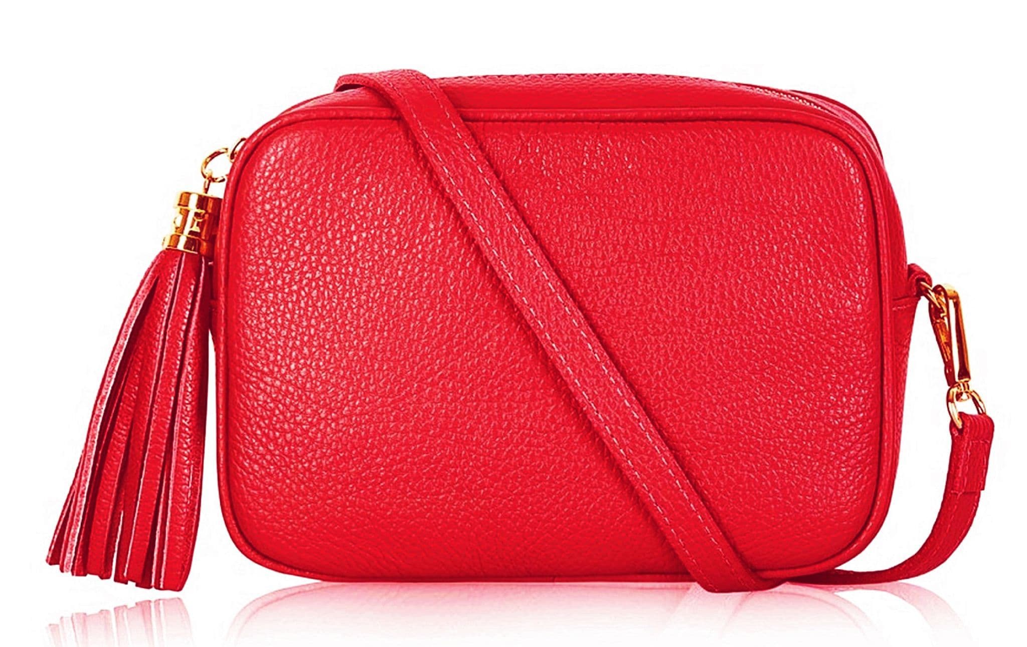 Trendy Handmade Camera Bag Crossbody Shoulder Italian Leather Handbag (Brighter Colours)