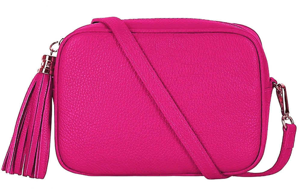 Trendy Handmade Camera Bag Crossbody Shoulder Italian Leather Handbag (Brighter Colours)
