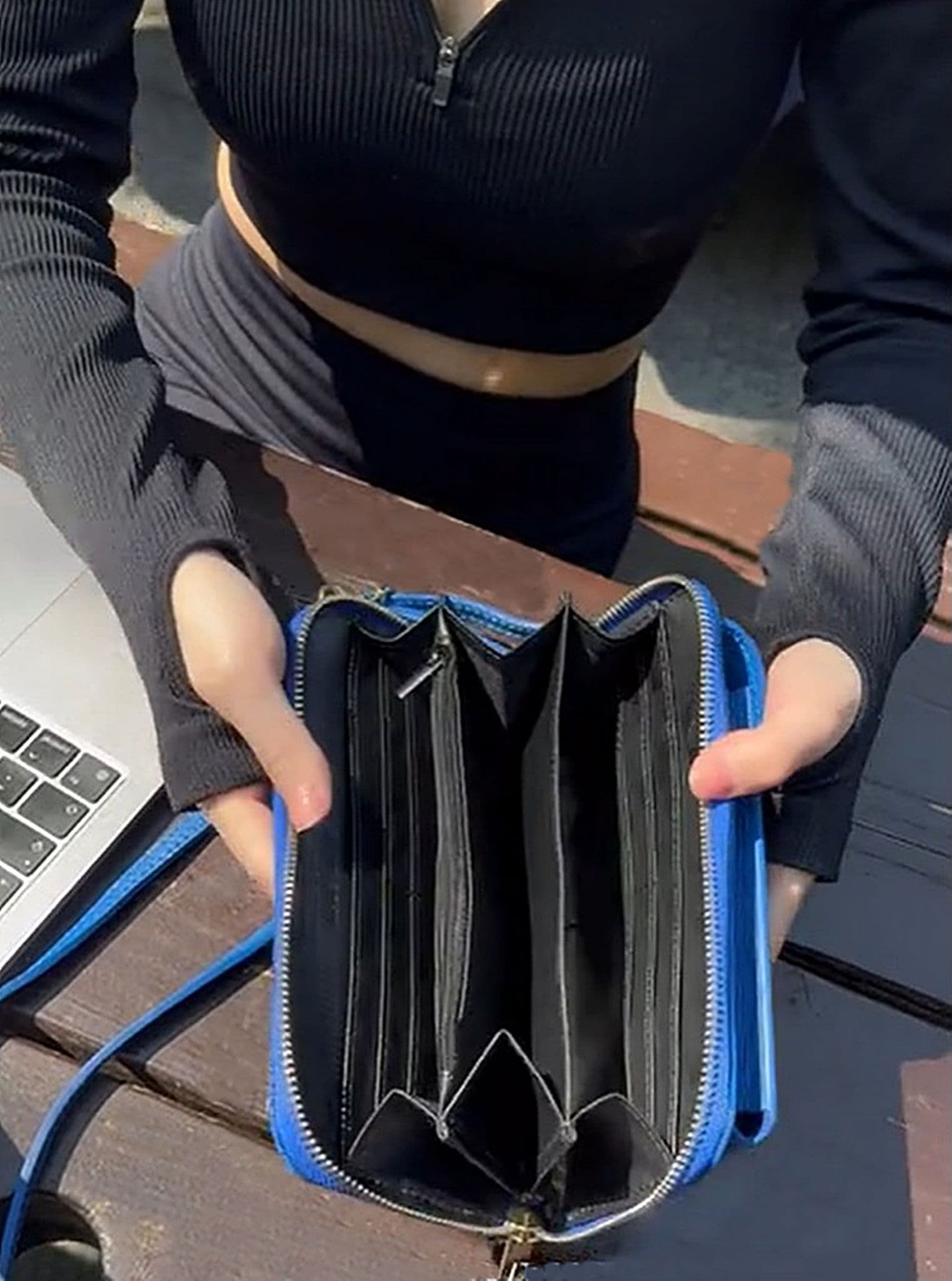 Leather Phone Bag Purse Crossbody Shoulder Bag  Pouch Wallet Clutch Metallic (Silver Trims)