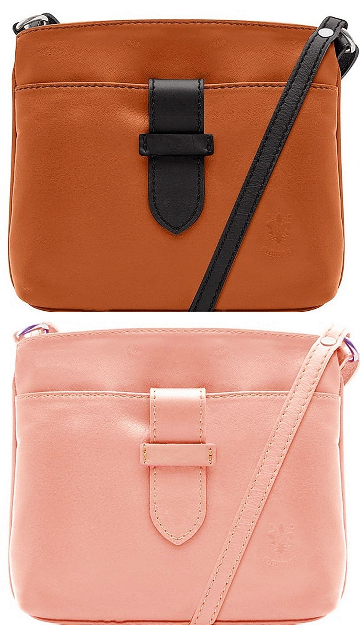 Vera Pelle Crossbody Shoulder Bag with Adjustable Strap Soft Italian Leather