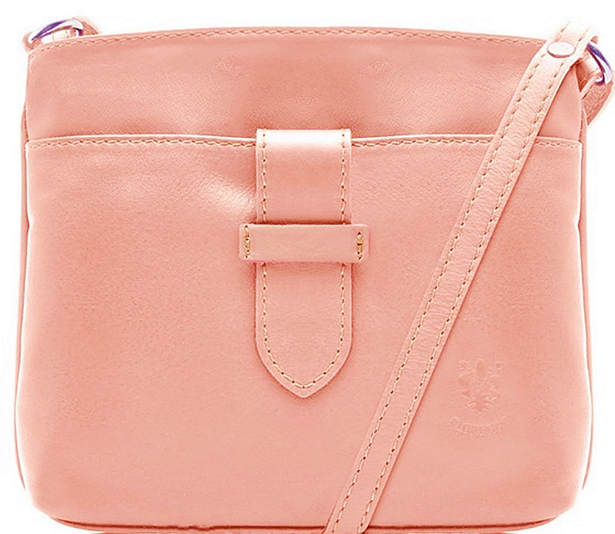 Vera Pelle Crossbody Shoulder Bag with Adjustable Strap Soft Italian Leather