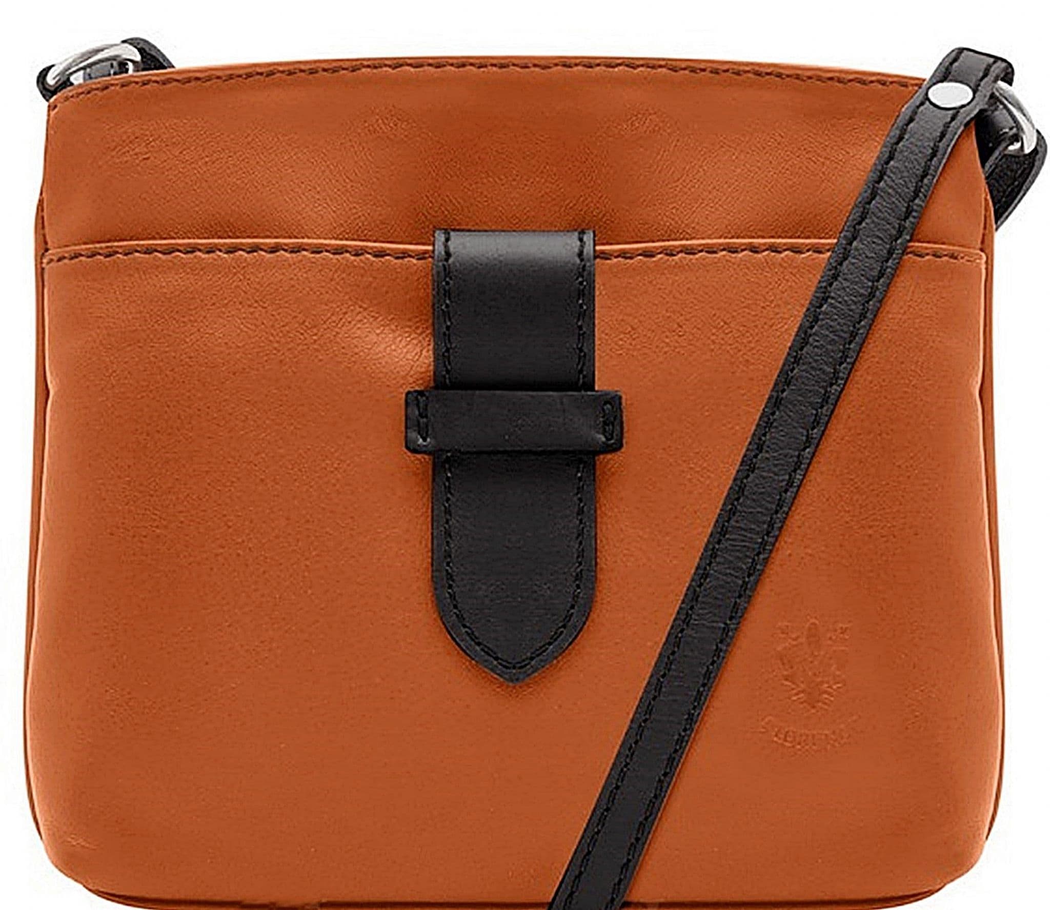 Vera Pelle Crossbody Shoulder Bag with Adjustable Strap Soft Italian Leather