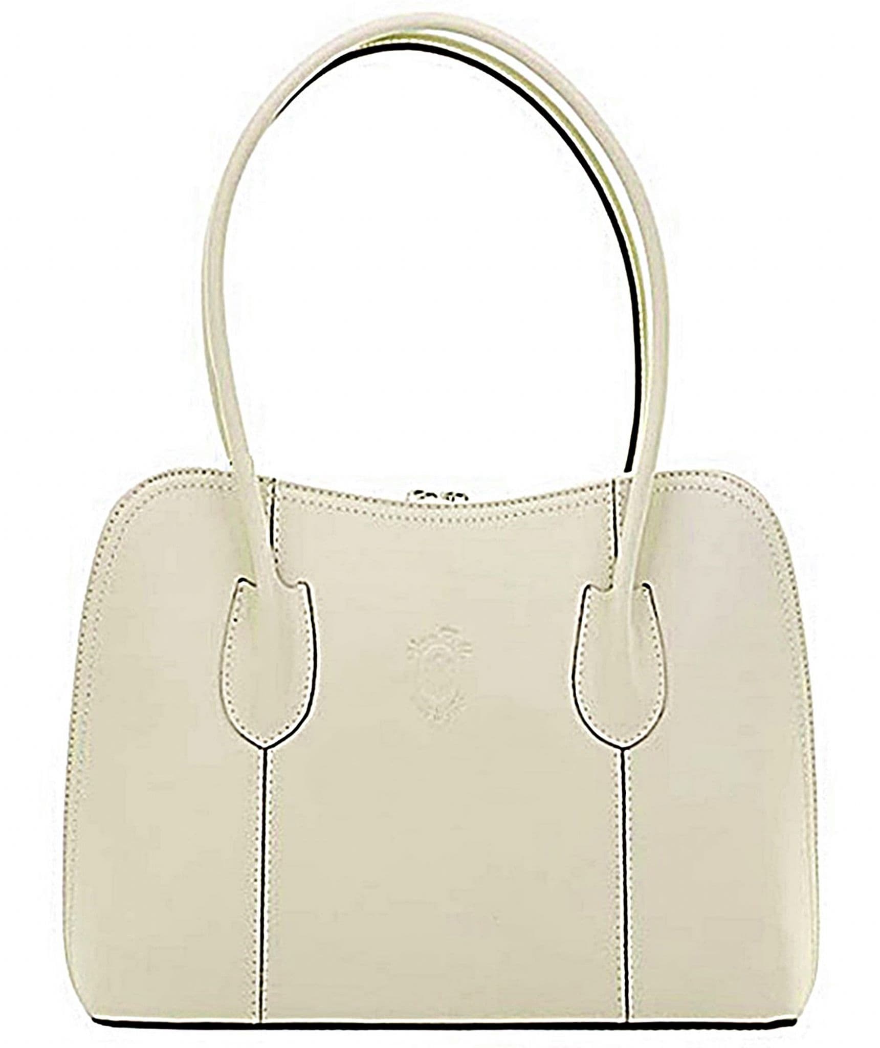 Vera Pelle Grab Bag Shoulder Bag Italian Leather Smooth Finish Stunning Handbag