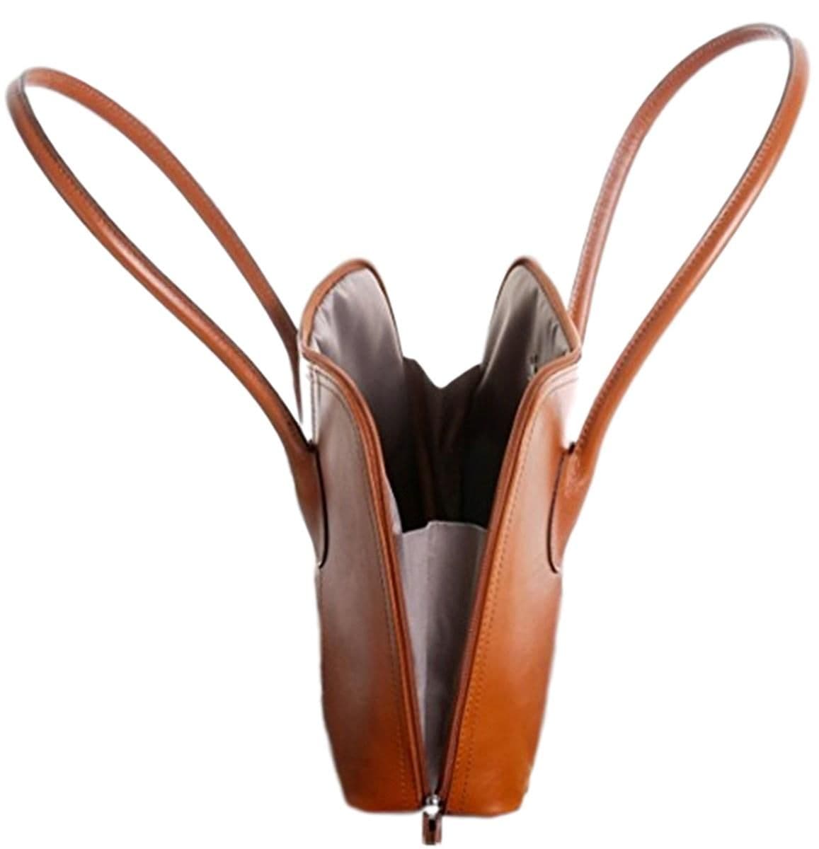 Vera Pelle Grab Bag Shoulder Bag Italian Leather Smooth Finish Stunning Handbag