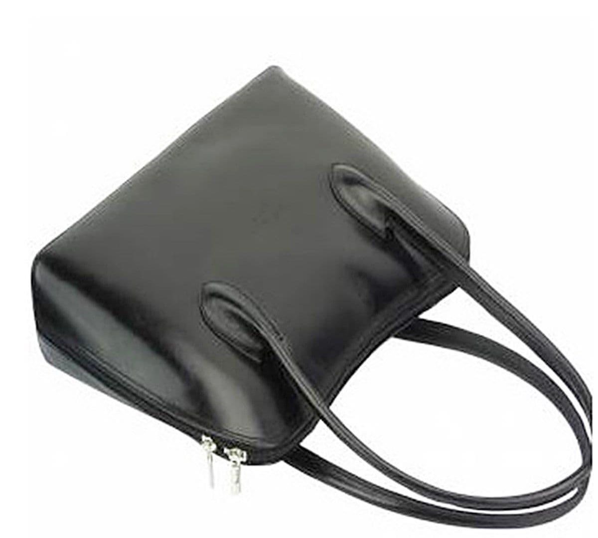 Vera Pelle Grab Bag Shoulder Bag Italian Leather Smooth Finish Stunning Handbag