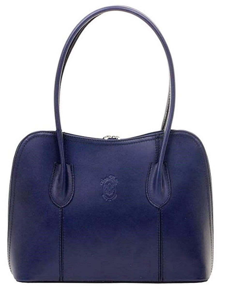 Vera Pelle Grab Bag Shoulder Bag Italian Leather Smooth Finish Stunning Handbag