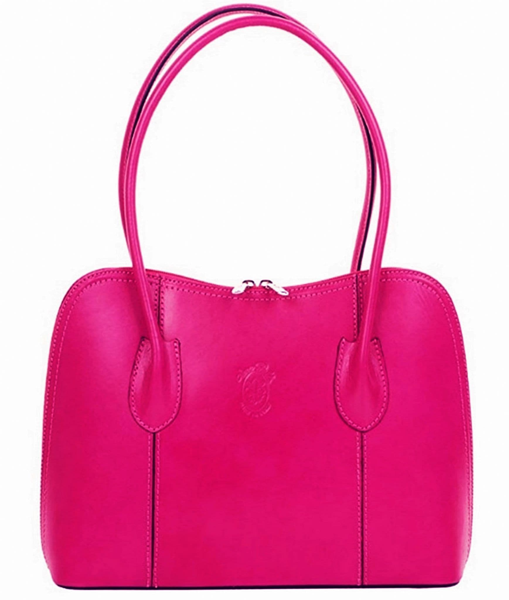 Vera Pelle Grab Bag Shoulder Bag Italian Leather Smooth Finish Stunning Handbag