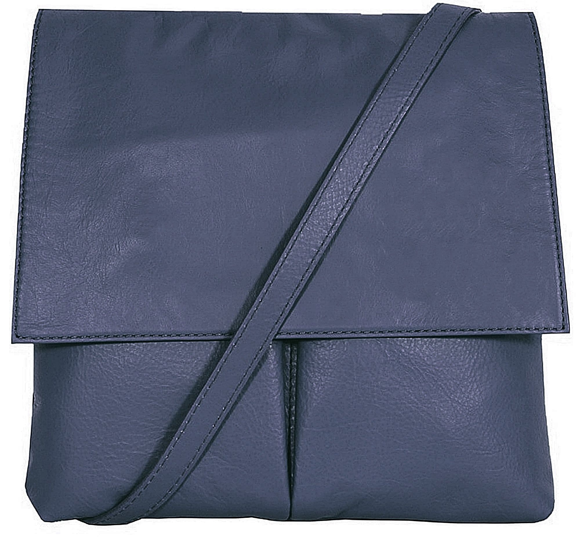 Vera Pelle Messenger Crossbody Bag 5 Pocket  Shoulder Bag Super Soft Italian Leather