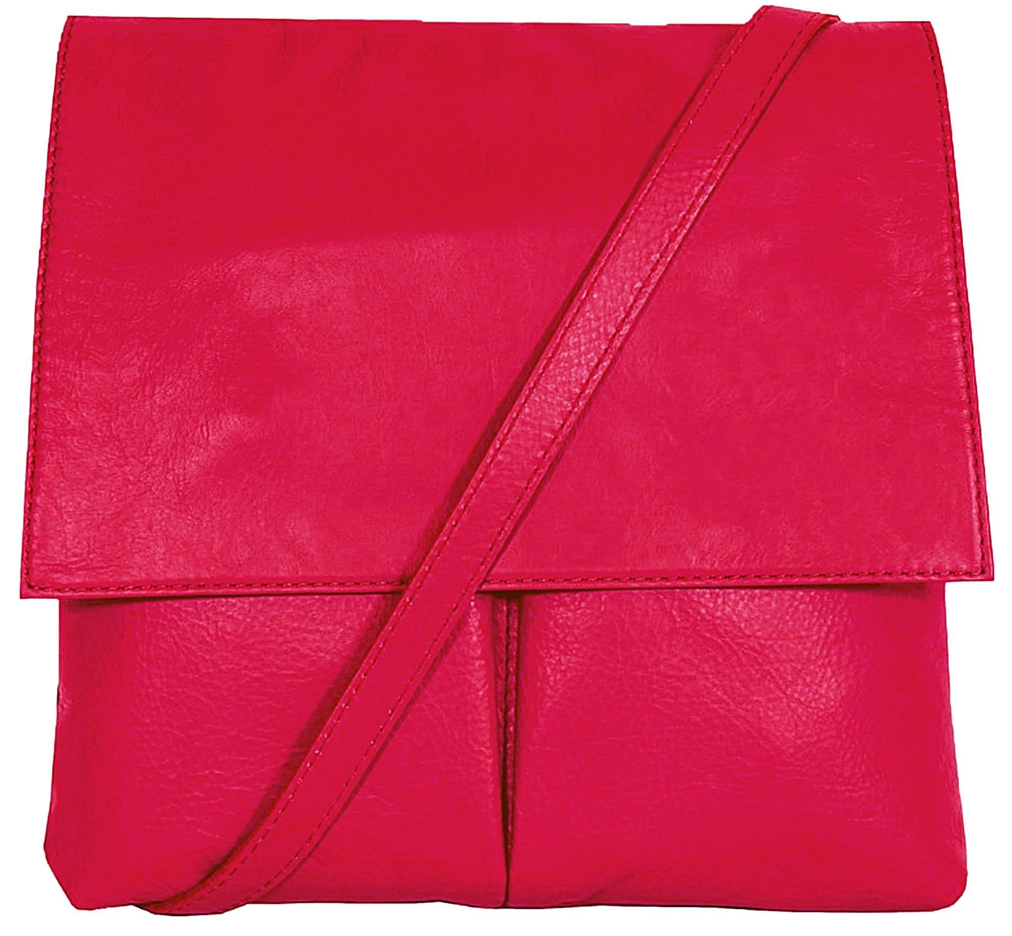 Vera Pelle Messenger Crossbody Bag 5 Pocket  Shoulder Bag Super Soft Italian Leather