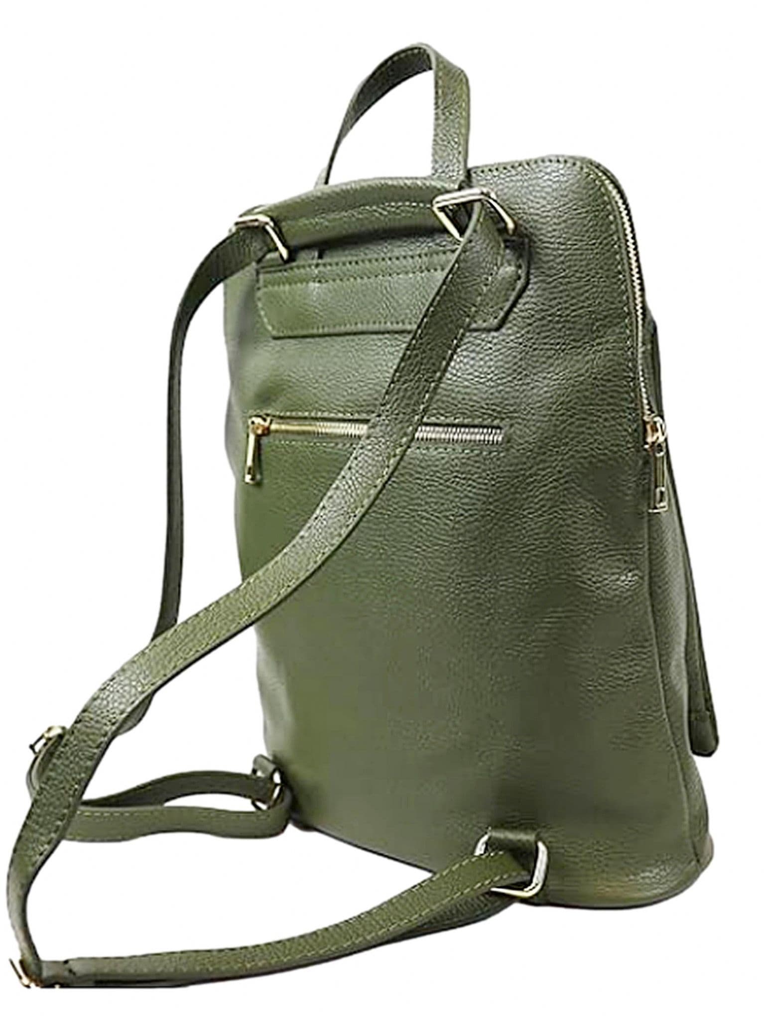 Vera Pelle Rucksack Italian Soft Leather Laptop Bag Shoulder Crossbody Top Handle Bag