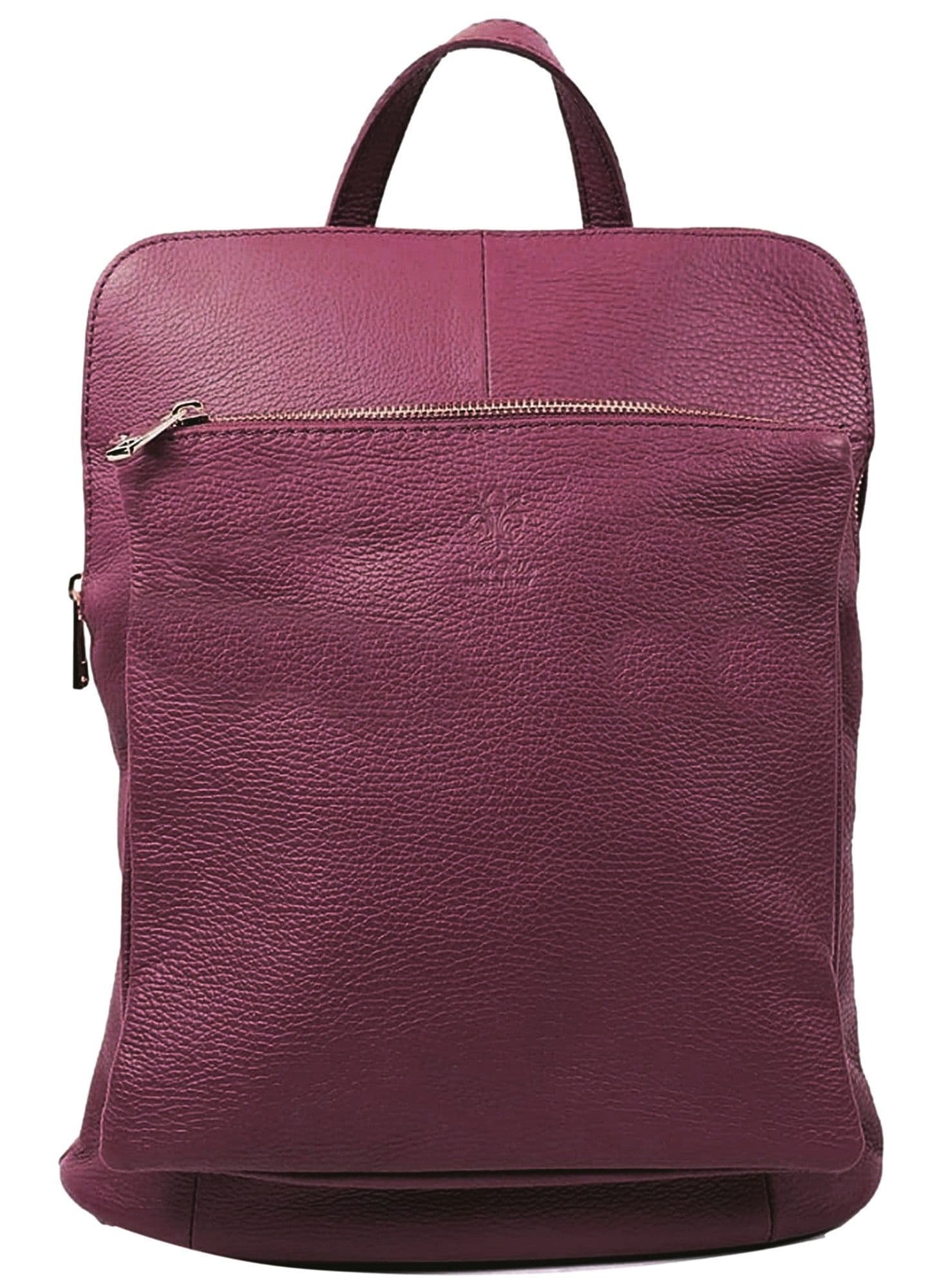 Vera Pelle Rucksack Italian Soft Leather Laptop Bag Shoulder Crossbody Top Handle Bag