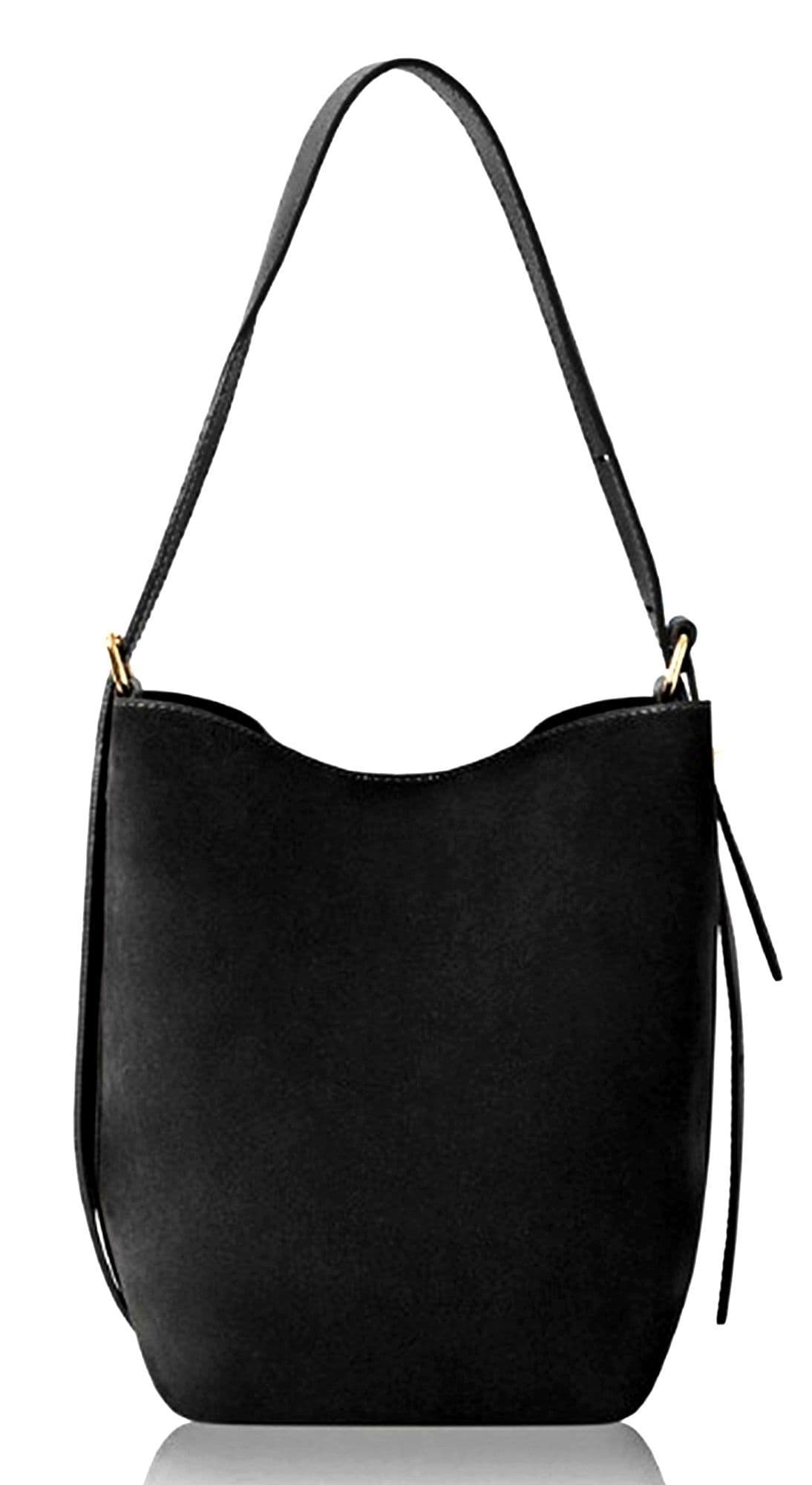 Vera Pelle Suede & Leather Shoulder Slouch Bag Italian Wide Leather Adjustable Strap Med -Lg