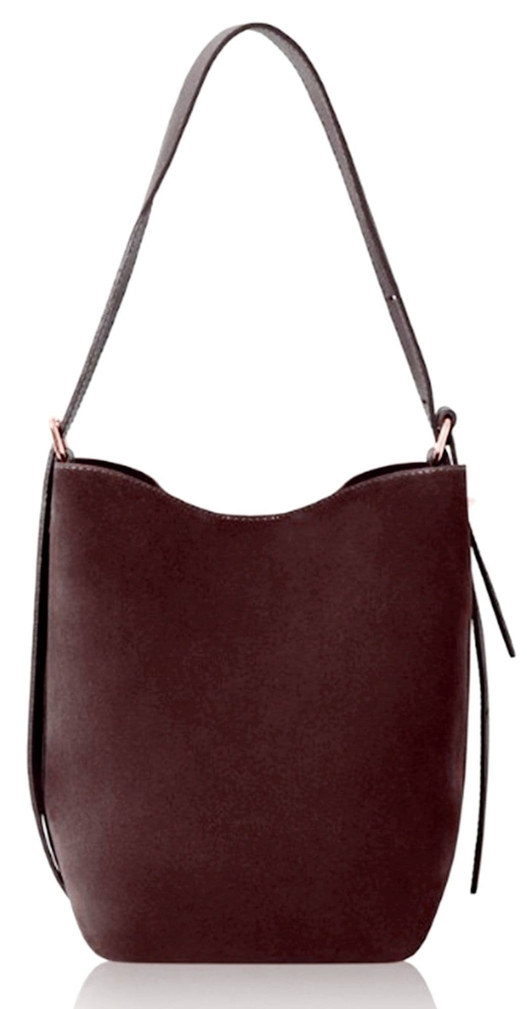 Vera Pelle Suede & Leather Shoulder Slouch Bag Italian Wide Leather Adjustable Strap Med -Lg