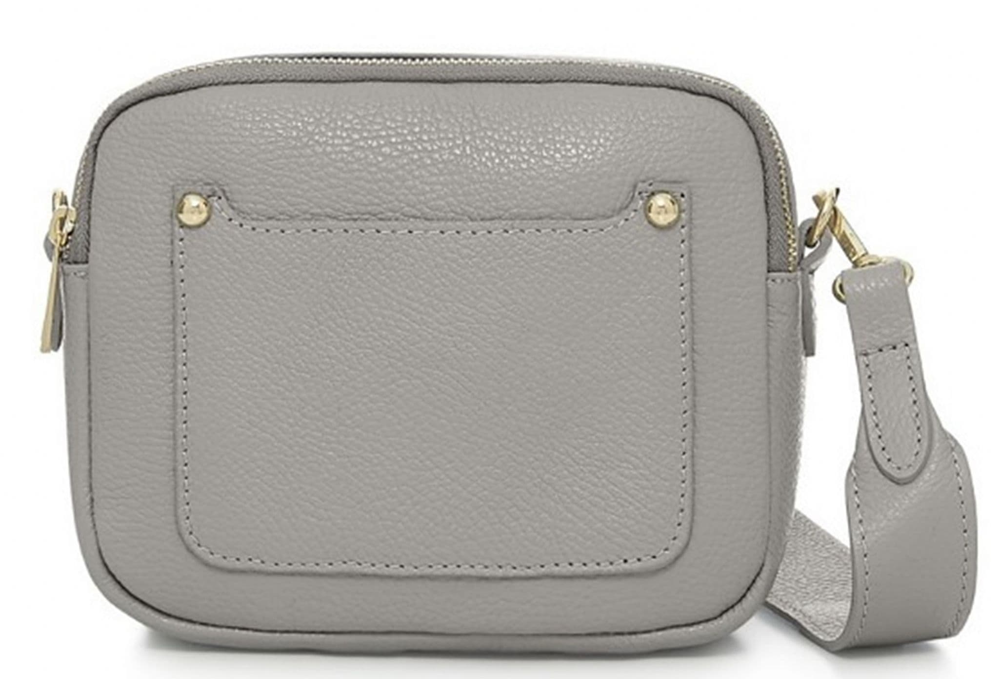 Vera Pelle Wide Strap Leather Camera Bag Double Compartments & Zips Shoulder Bag (Darker Cols)